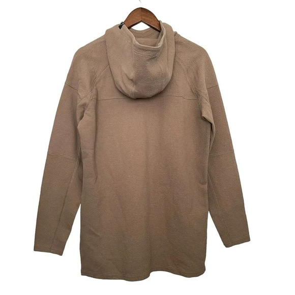 Gymshark Textured Hoodie Stretch Performance Athleisure Tan Sand Size Medium - Picture 2 of 5